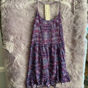 Purple Pink rose dress size medium